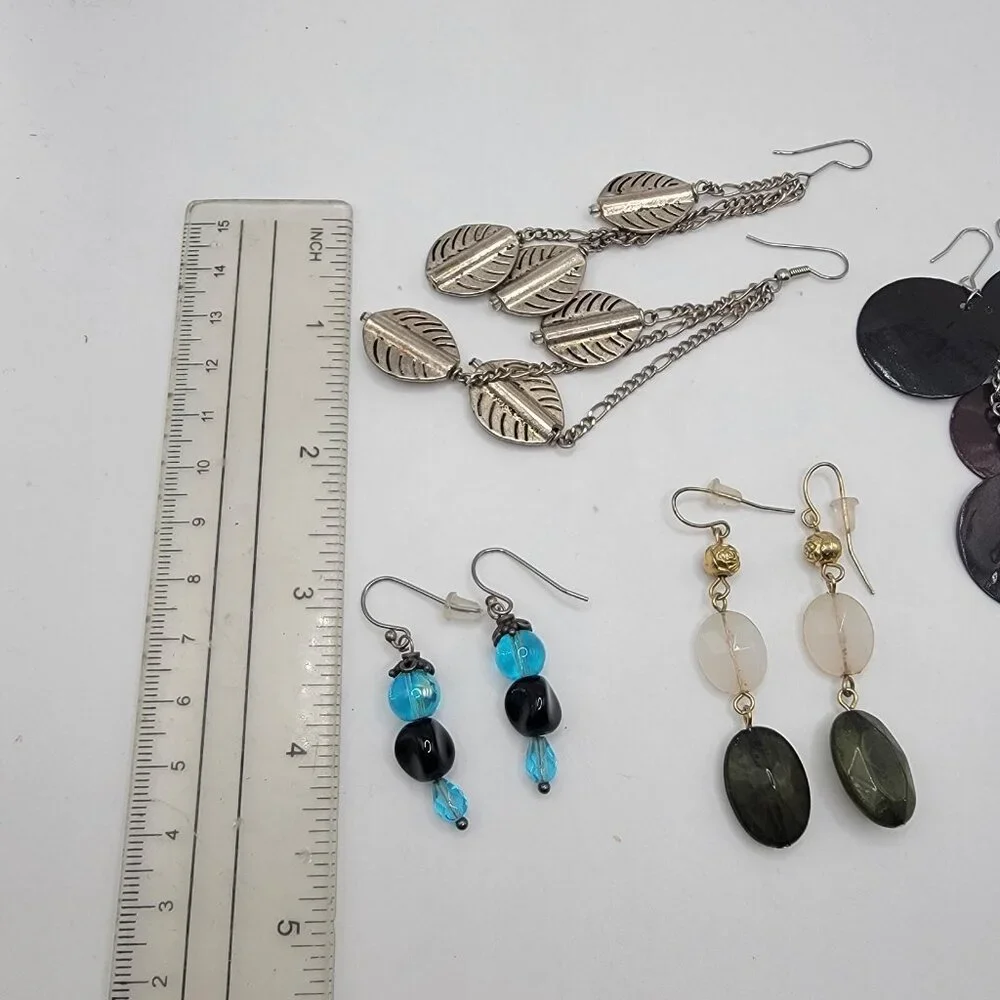 Lot Of Unsigned‎ Wearable Dangle Drop Earrings  Boho Peasant Hippie Look